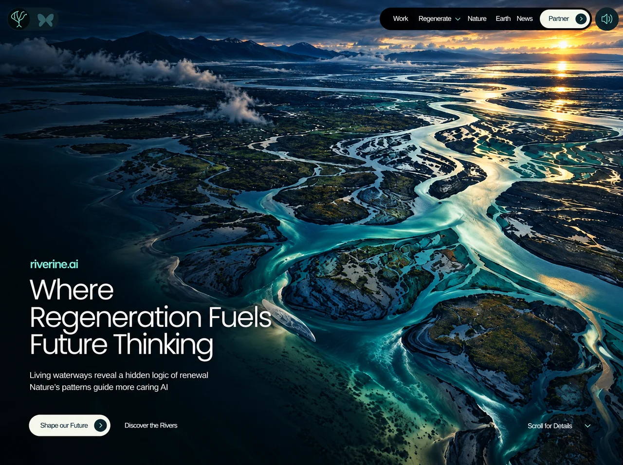 The riverine.ai website